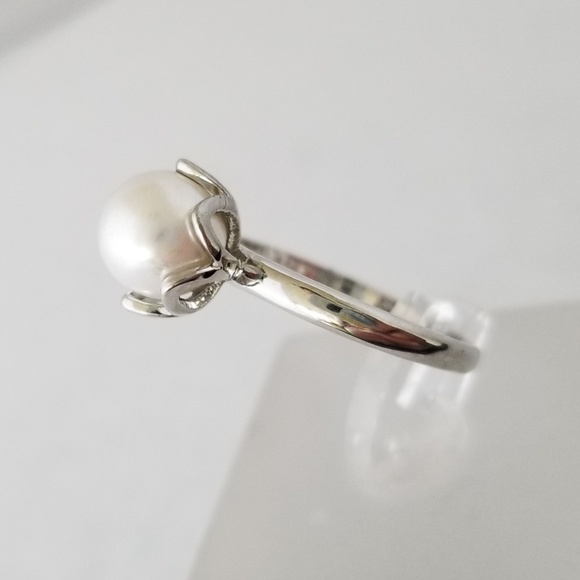 18k Over Sterling Pearl Ring - Picture 4 of 7